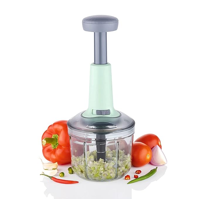 Food Chopper Steel Large Manual Hand-Press Vegetable Chopper